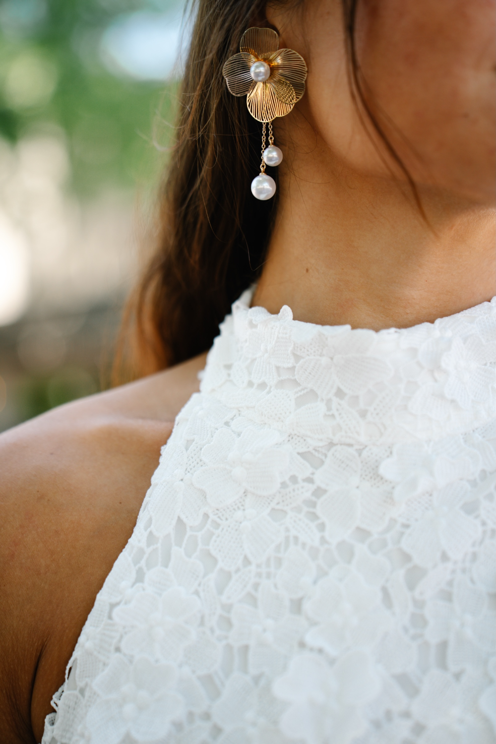 Serafina White Halter Midi Dress