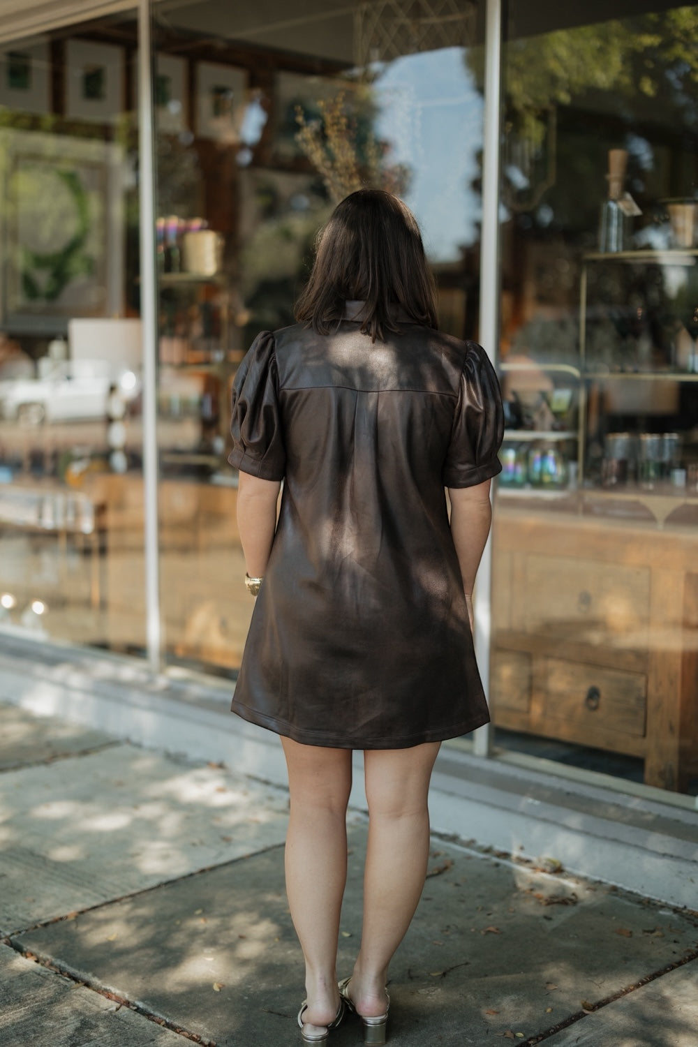 Vivienne Dark Chocolate Suede Mini Dress