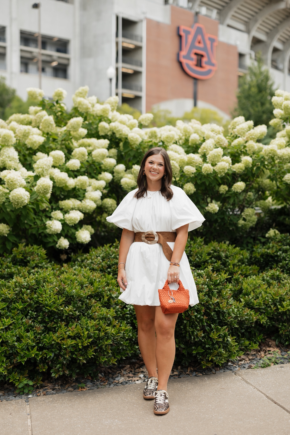Sadie White Bubble Hem Mini Dress