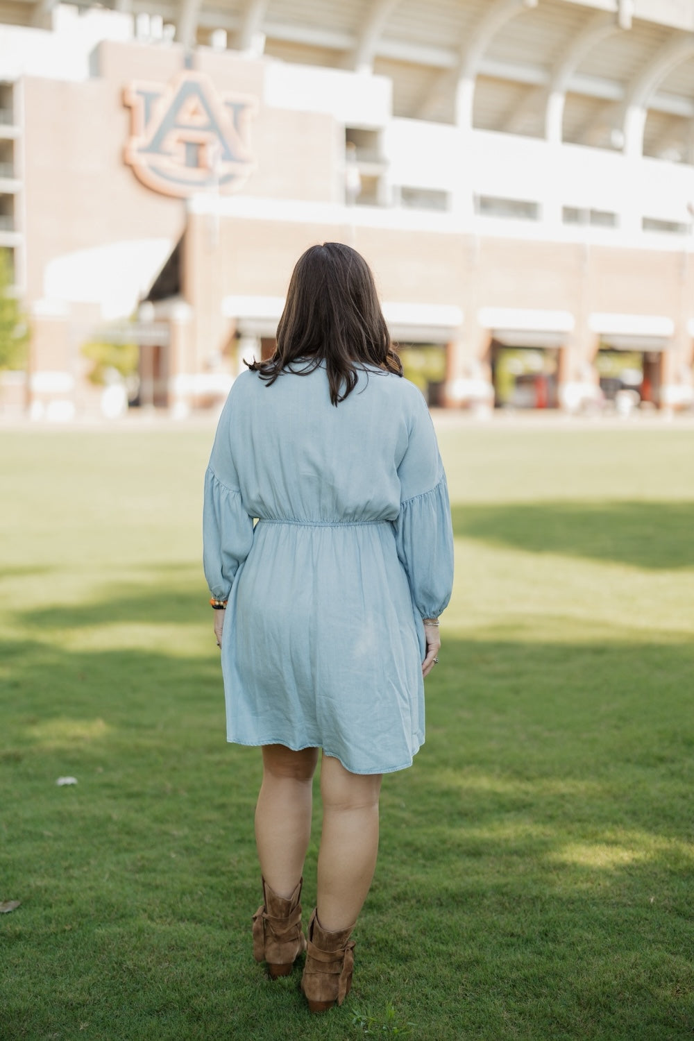 Linley Light Wash Chambray Mini Dress