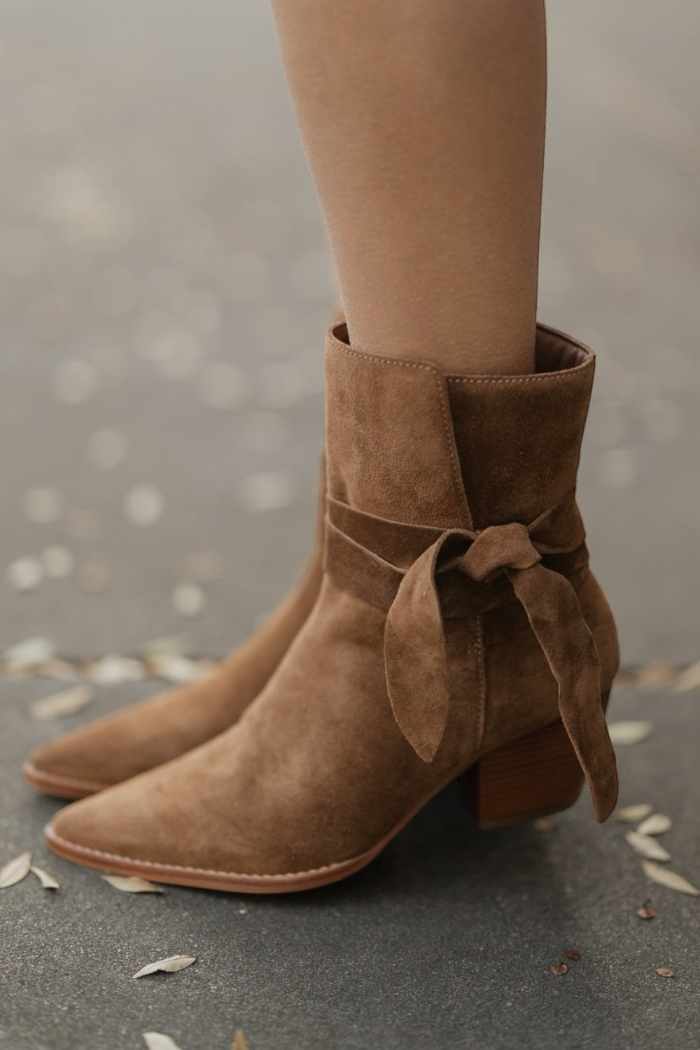 Colton Brown Suede Bow Boot by Matisse