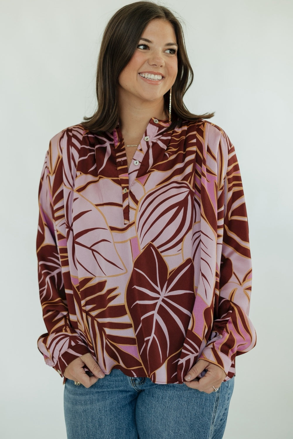 Ellen Lilac Pintuck Blouse
