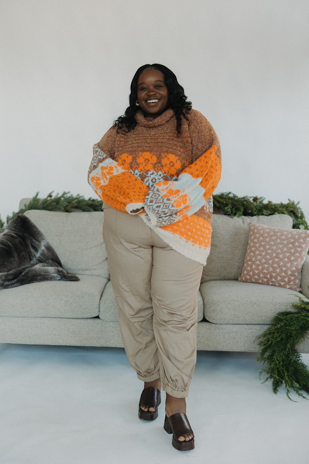 Terra Turtle Neck Fuzzy Sweater (S-3XL)