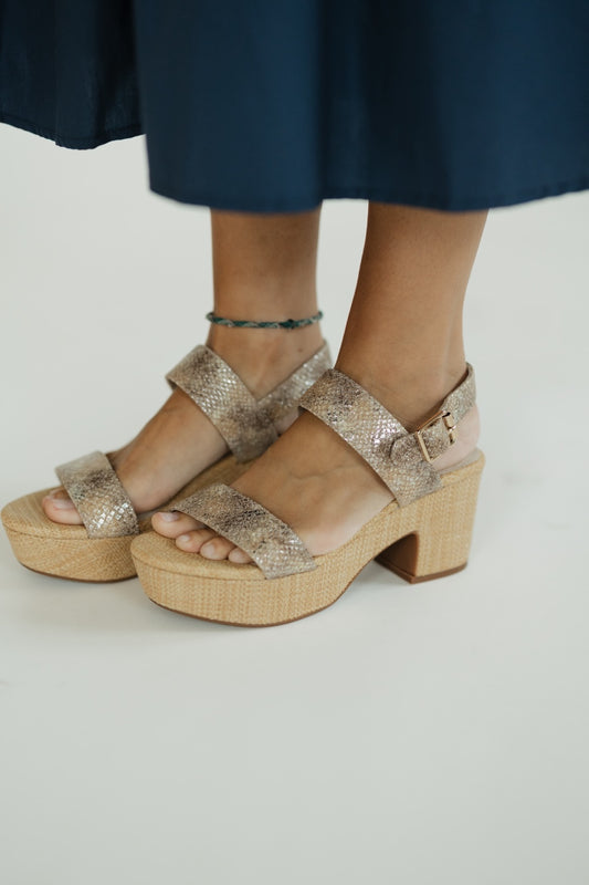 Grettel in Tan Embossed Snake by Chocolat Blu