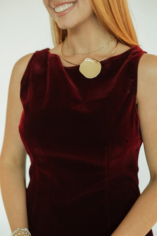 Textured Gold Nugget Choker