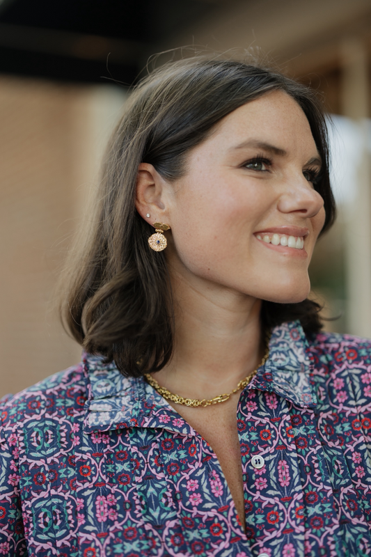 Midnight Solesi Gold Earrings
