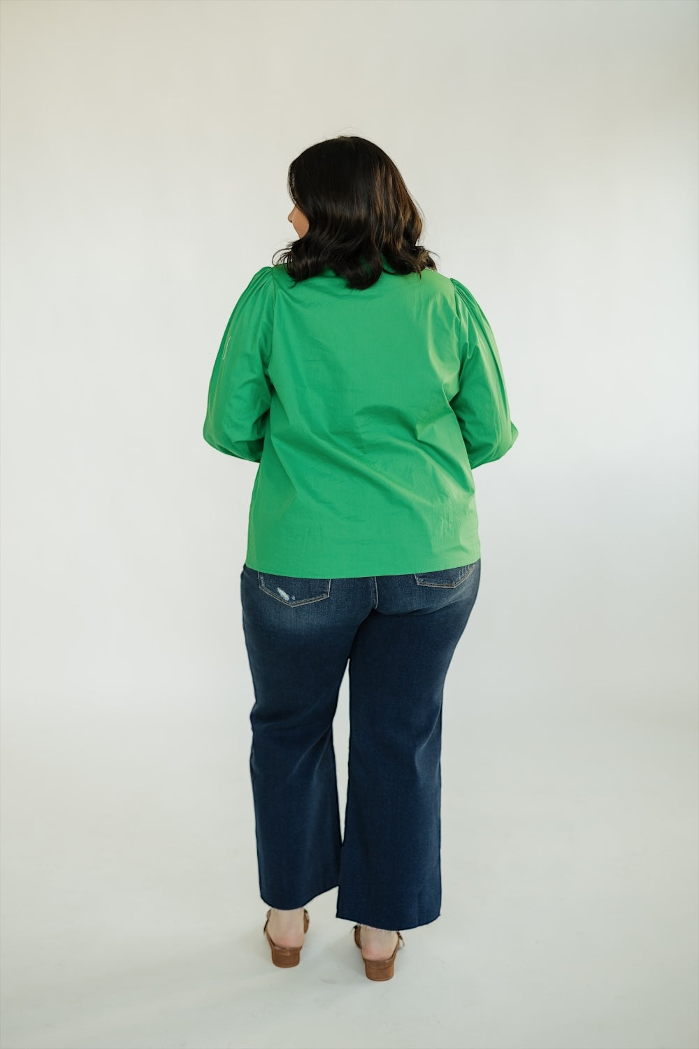 Ziana Button Down Ric Rac Trim Top (XS-3XL)