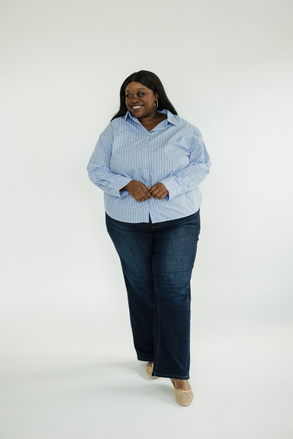 Firecracker Blue Striped Button Down (S-2XL)