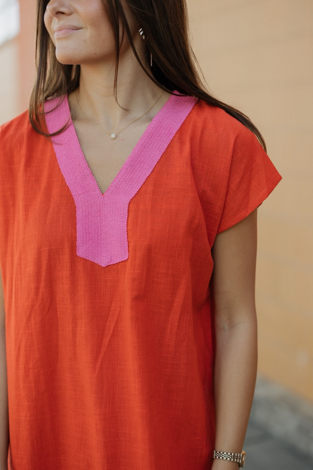 Red/Pink Beach Kaftan