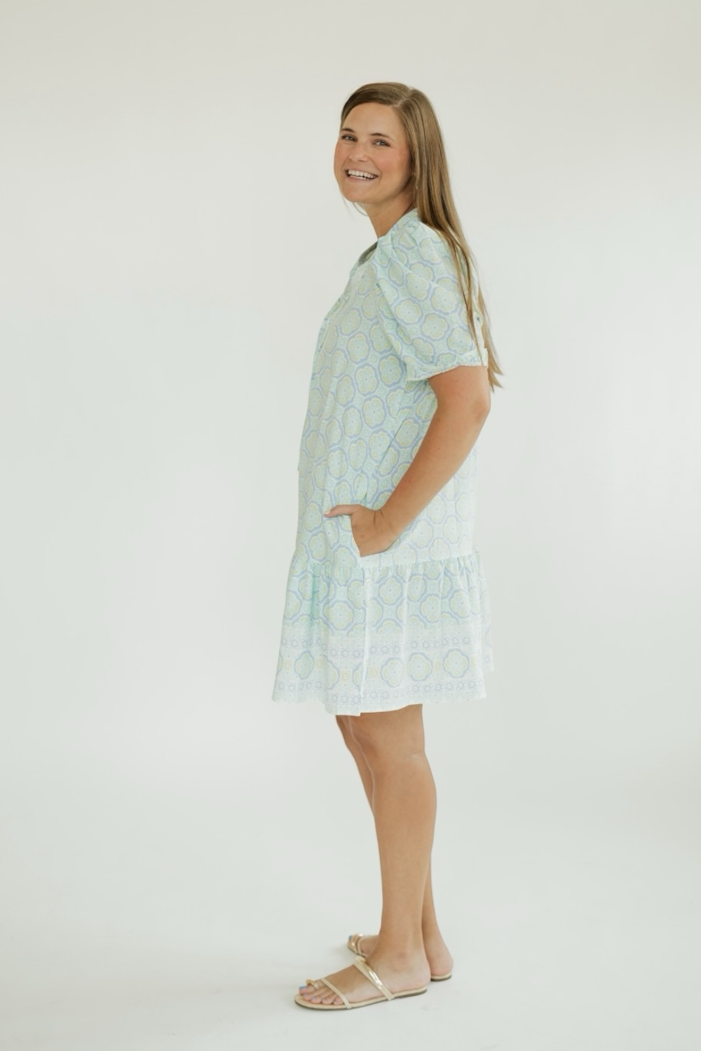 The Natalie Dress in Mosaic Charm