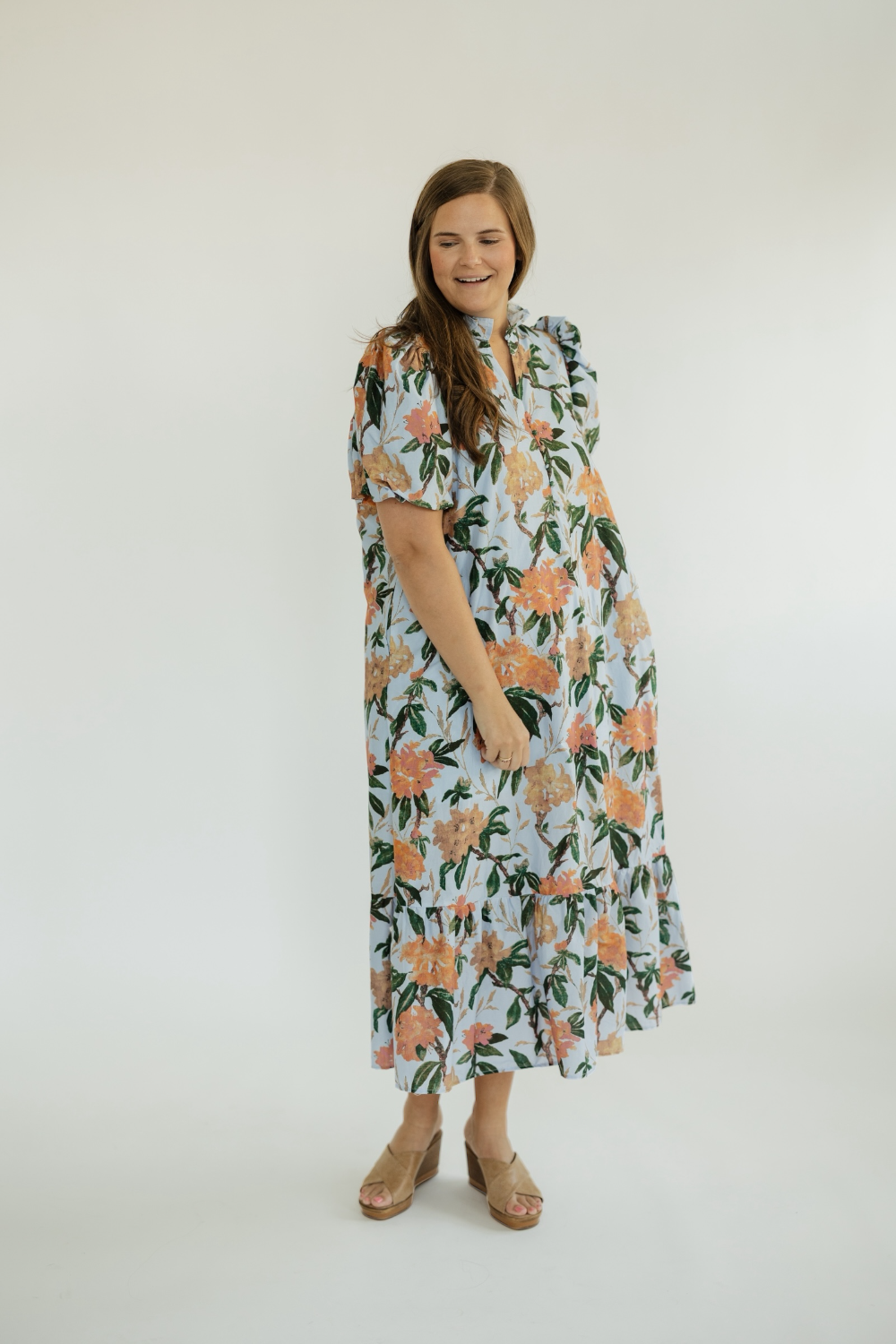 Bailey Blue Floral Midi Dress