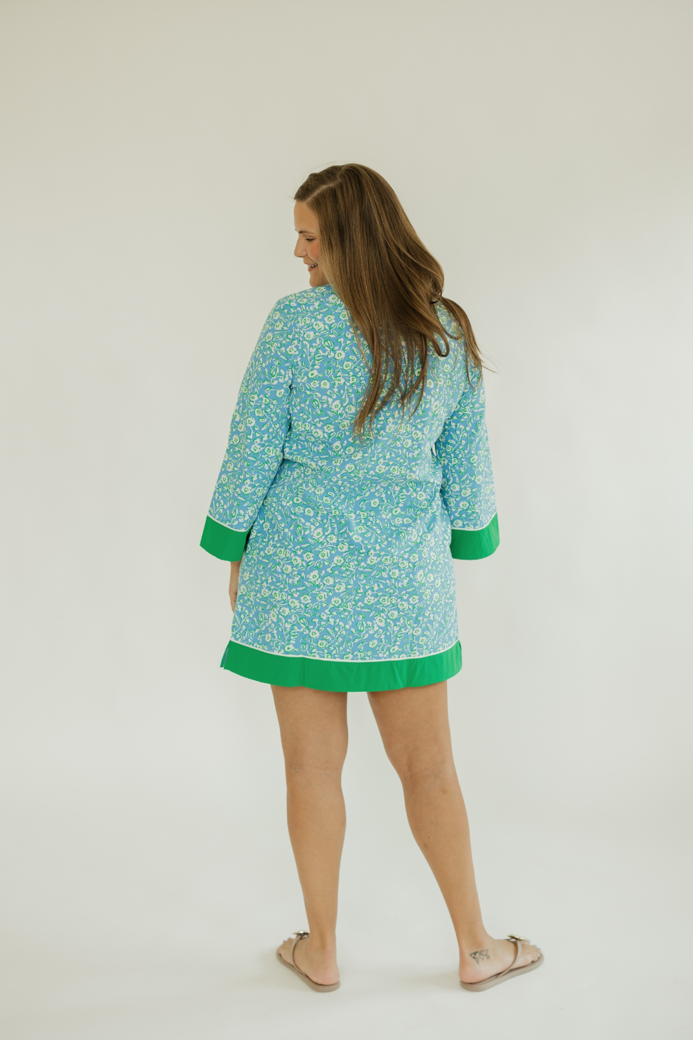 Brenda Meadow Line Blue Dress (XS-XL)