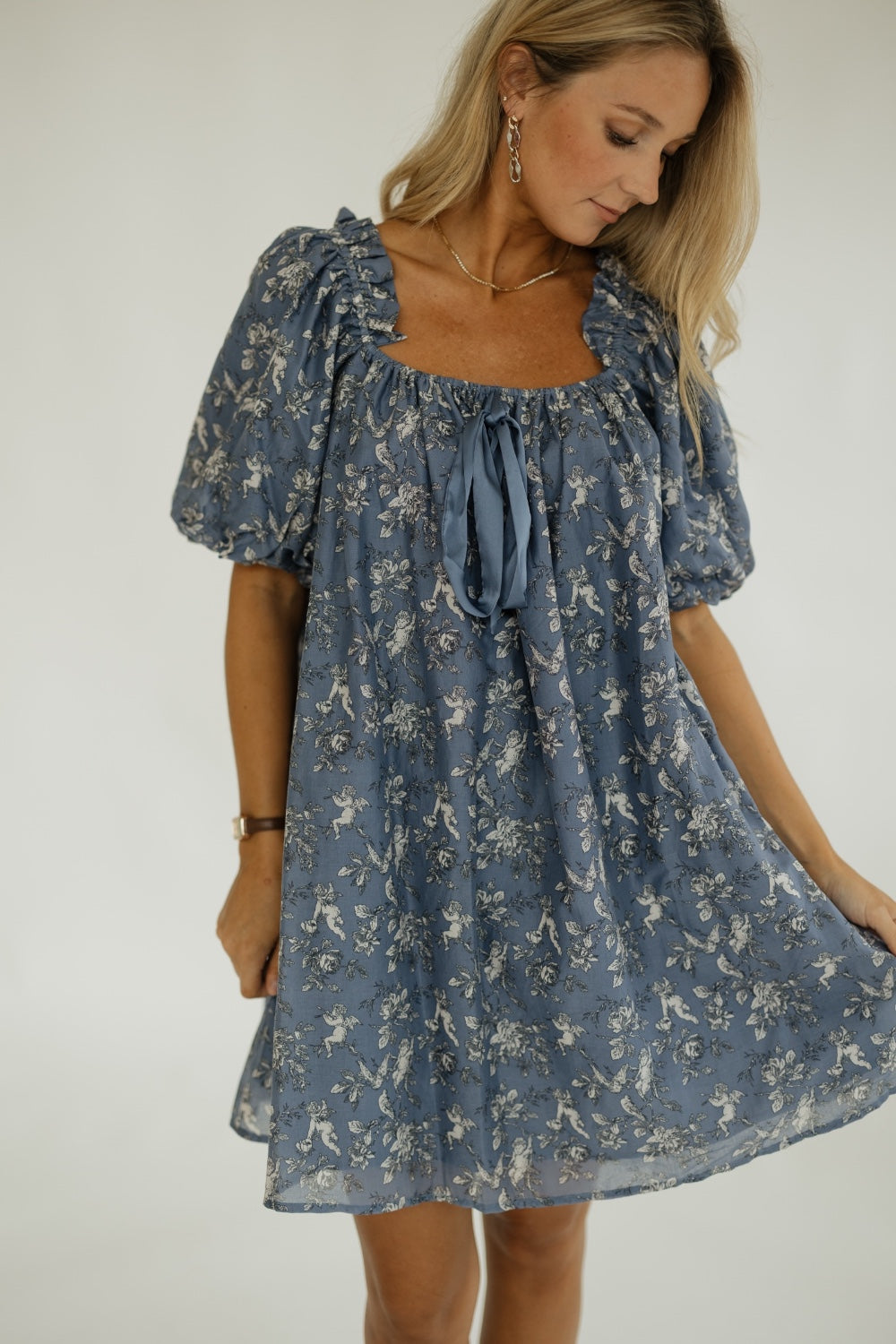 Tara Toile Print Mini Dress