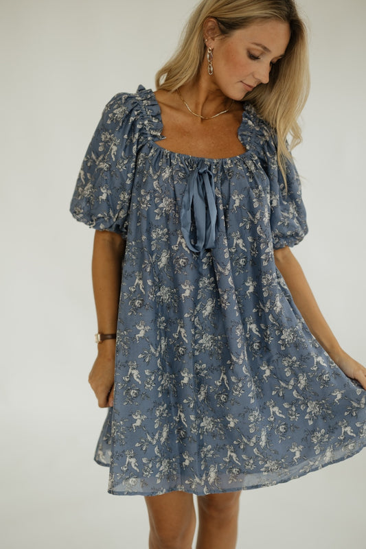 Tara Toile Print Mini Dress