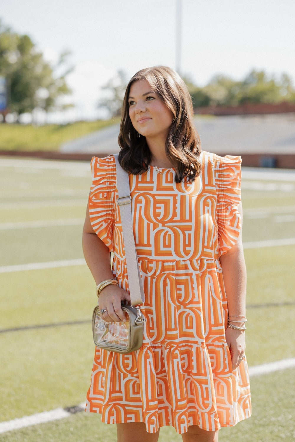 Everly Touchdown Orange Dress (XS-XXL)