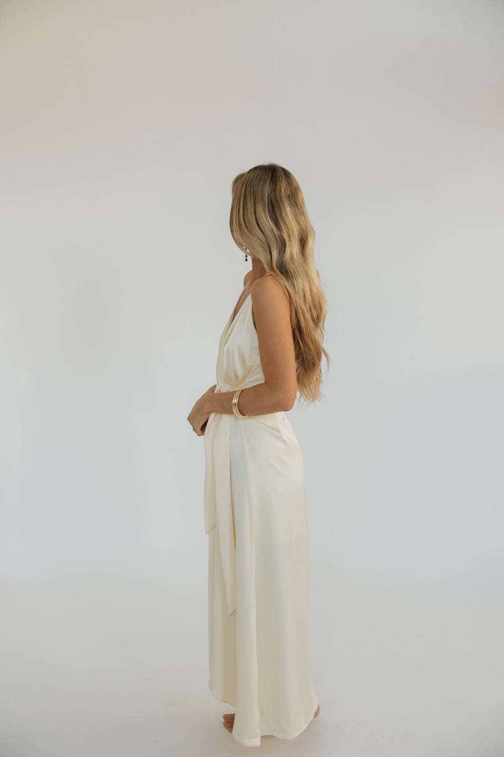 Andie Satin Wrap Midi Dress