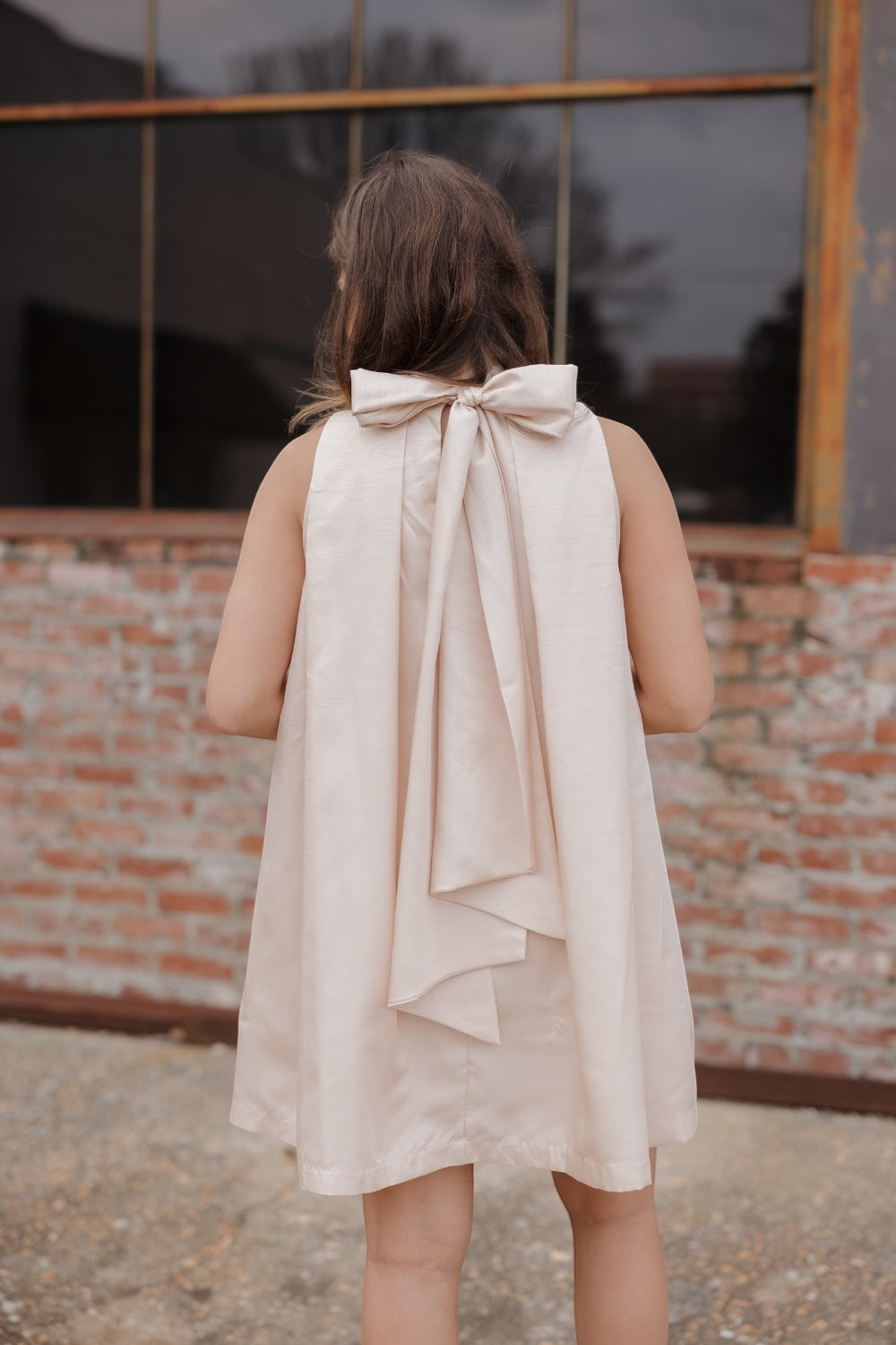 Champagne Tie Back Halter Dress Studio 3:19 Champagne Tie Back Halter Dress Studio 3:19