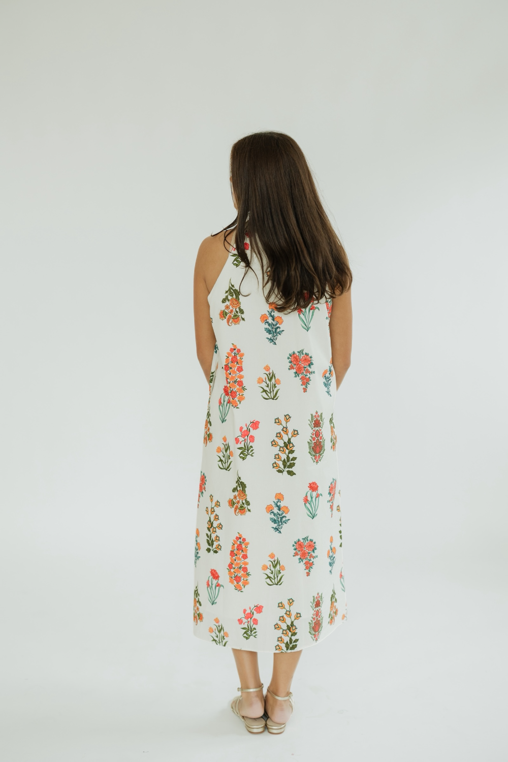 Hanna Floral Halter Midi Dress (XS-XL)