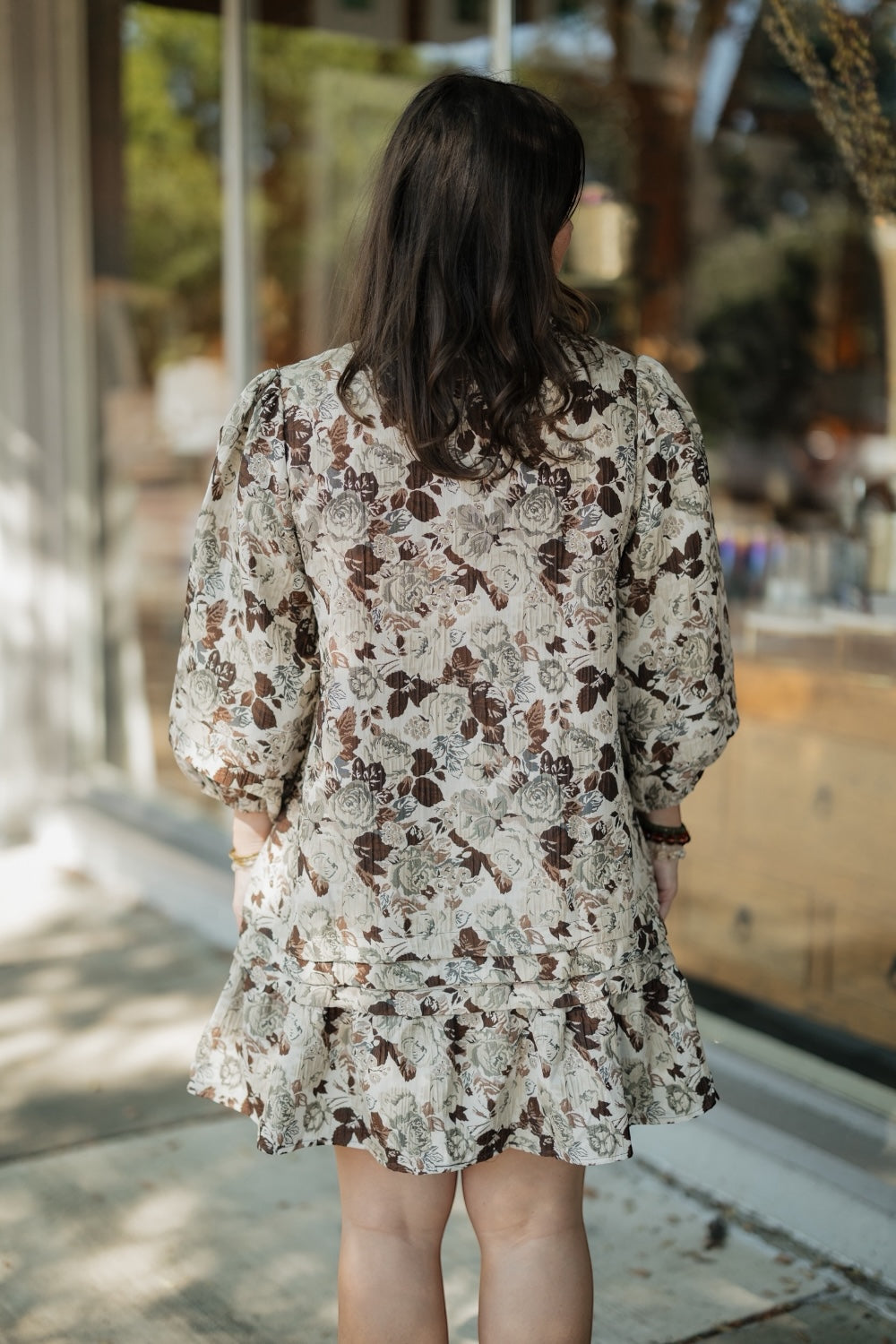 Dana Brown Multi Floral Dress (S-3XL)