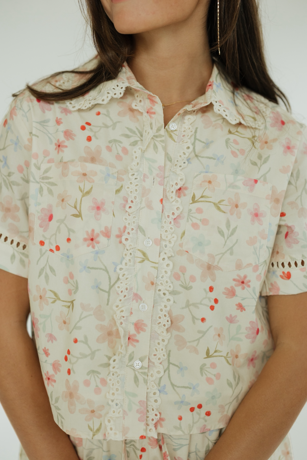 Danielle Button Down Floral Shirt