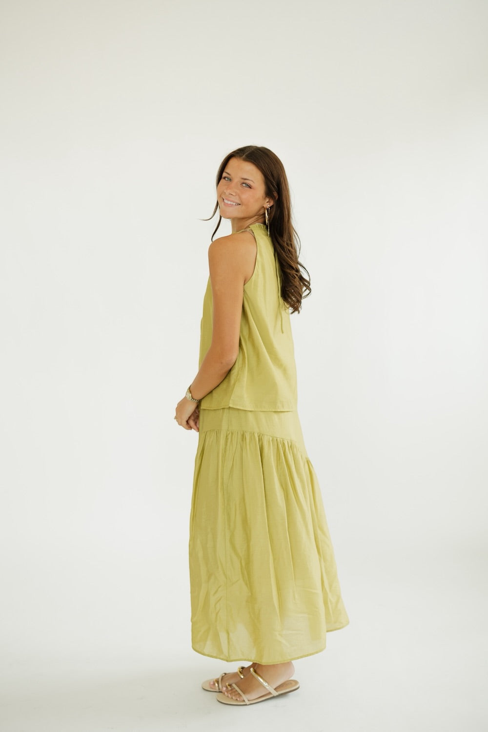 Tara Chartreuse Tank Top (XS-XL)