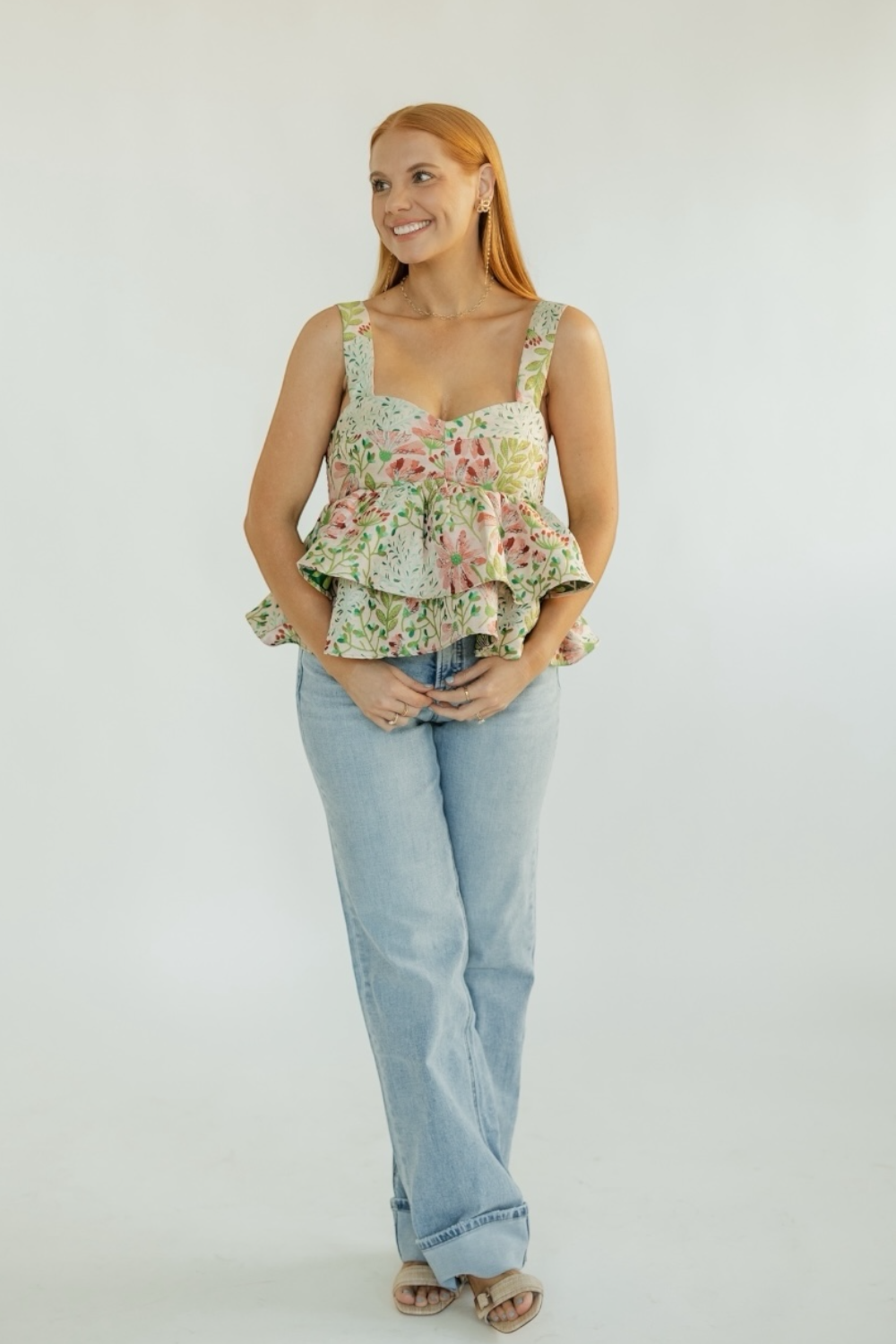 Bella Garden Gala Jacquard Tank Top