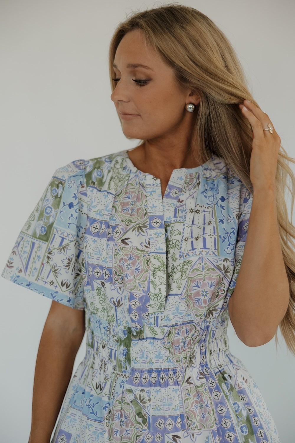 Lottie Lavender Pintuck Midi Dress