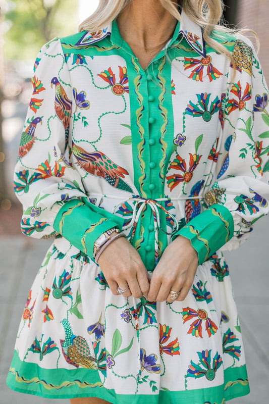 Emmie Print Button Up Dress (S-2XL)