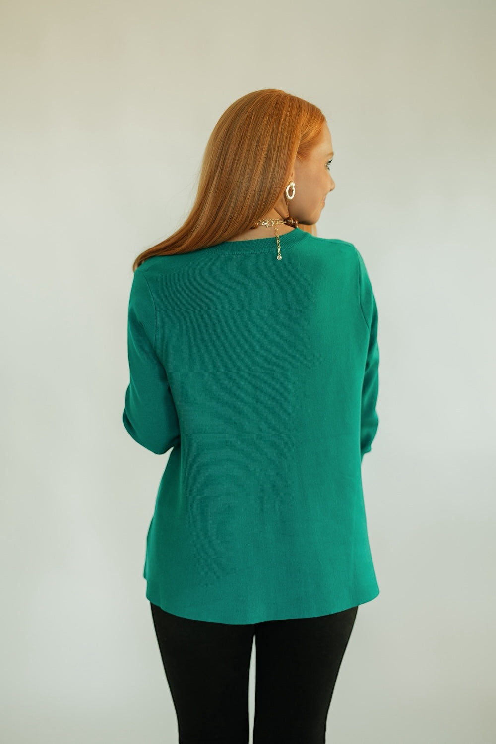 Teal Flared Knit Cardigan (S-XL)
