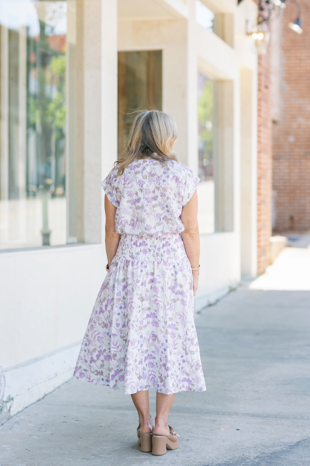 Sherri Lavender Floral Wrap Skirt