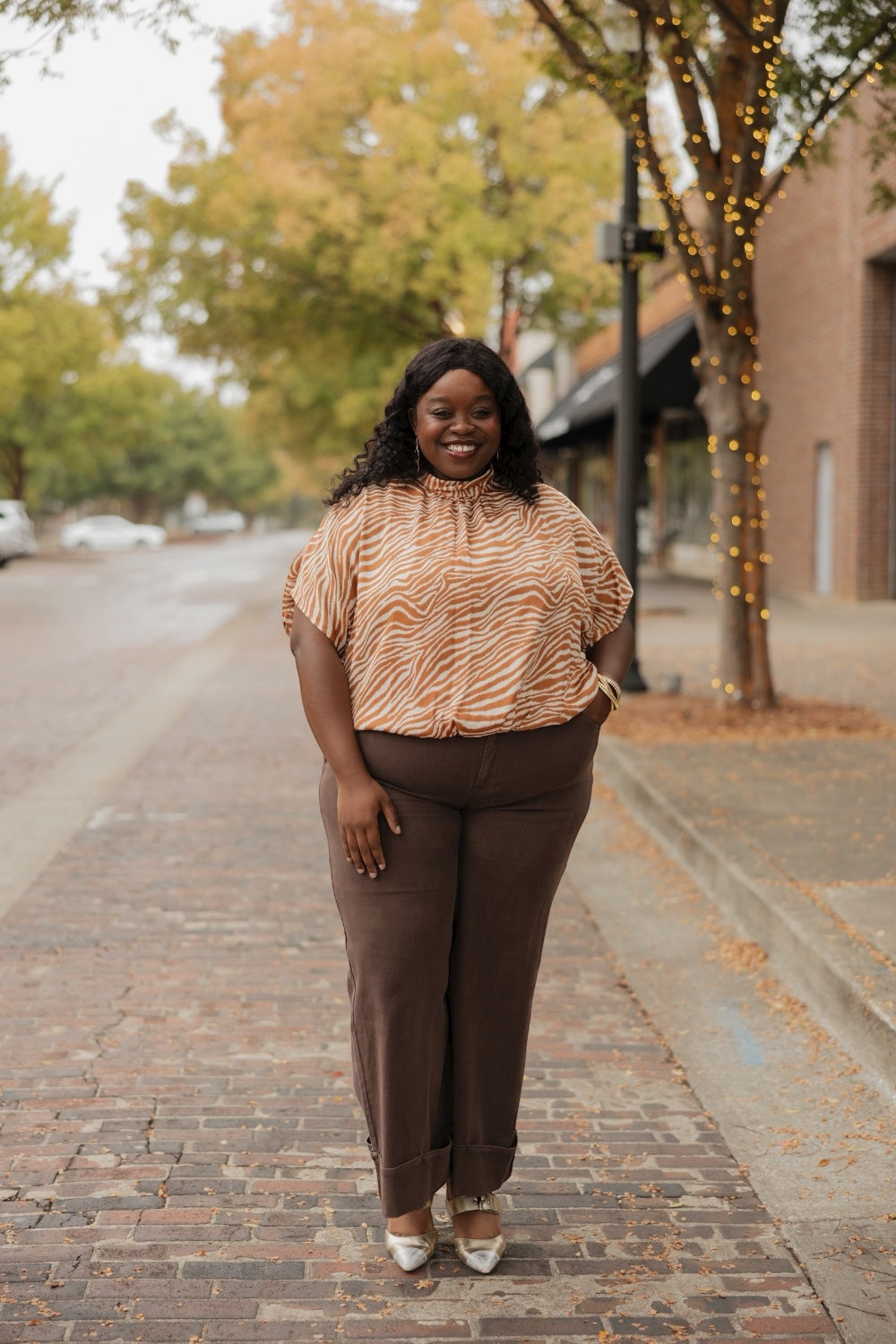 London Zebra Print Satin Top (S-3XL)