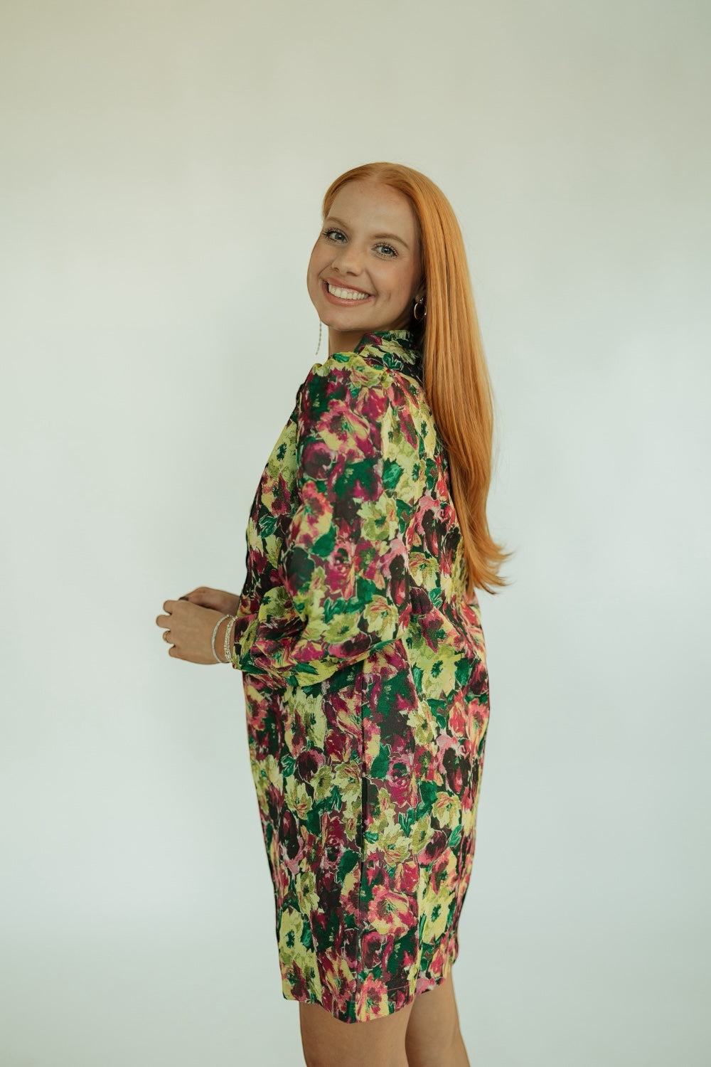 Maeve Floral Jacquard Mini Dress