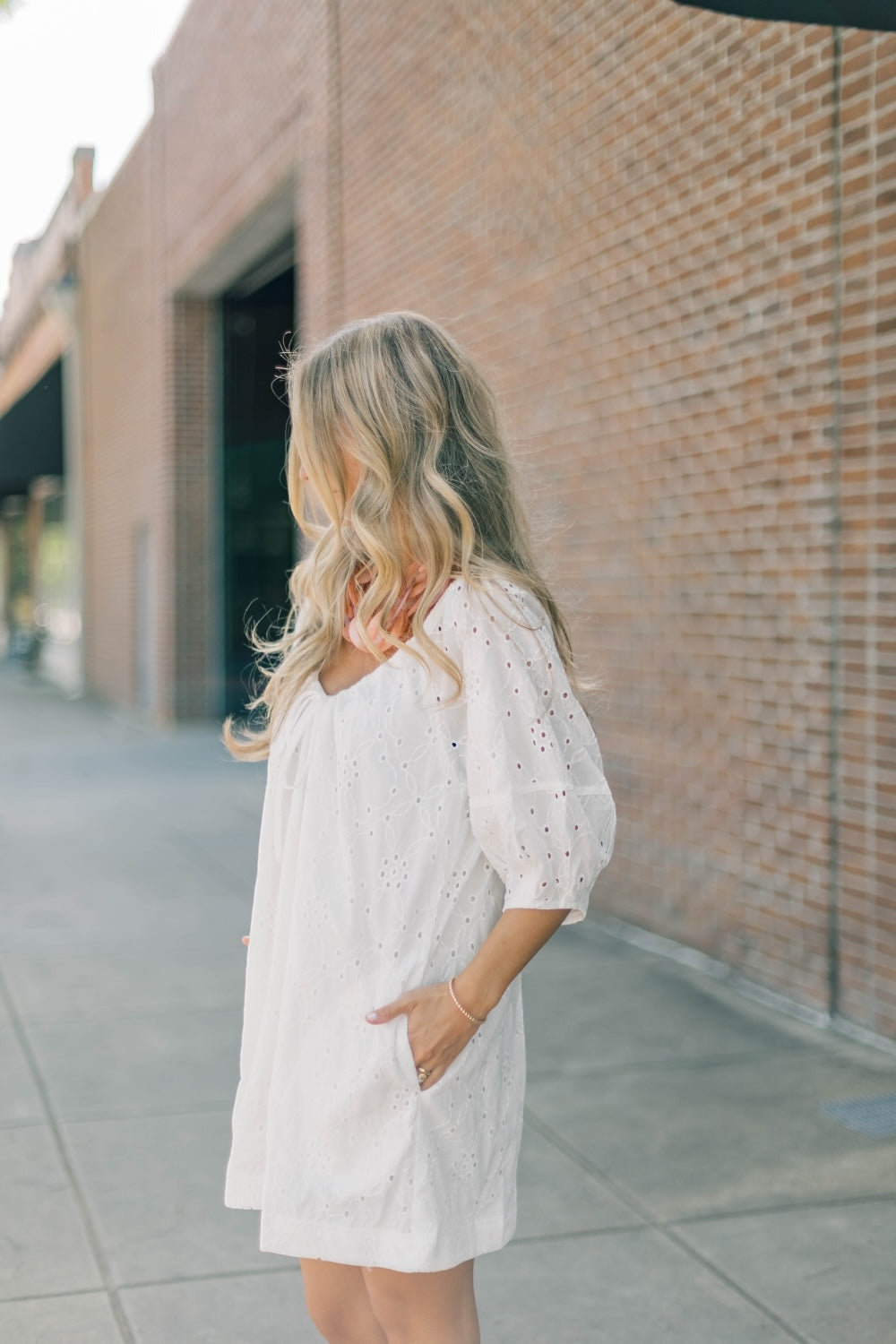 Edie White Eyelet Billowy Romper