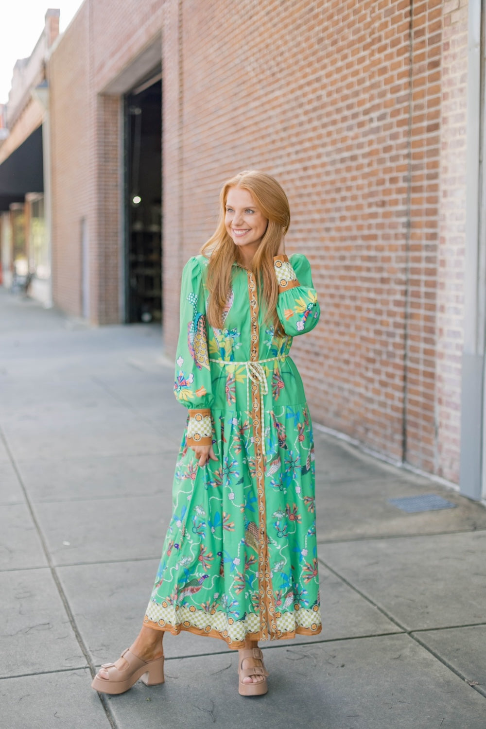 Sydney Lantern Sleeve Midi Dress (S-3XL)