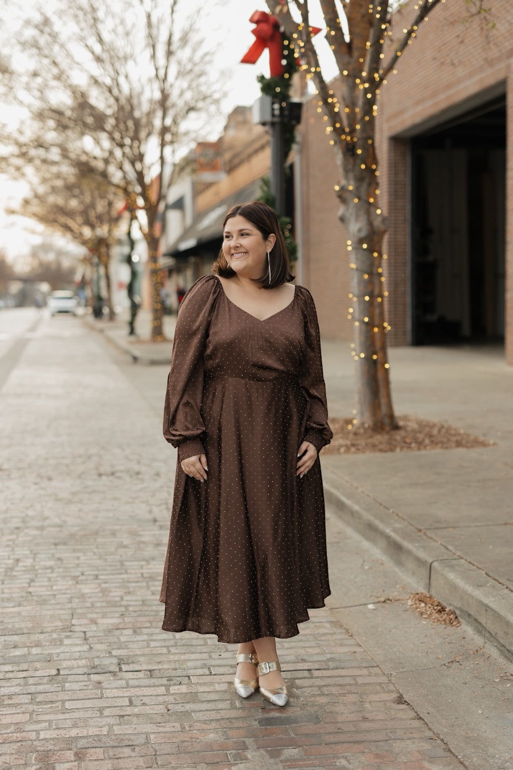 Elaine Brown Embellished Midi Dress (S-3XL)