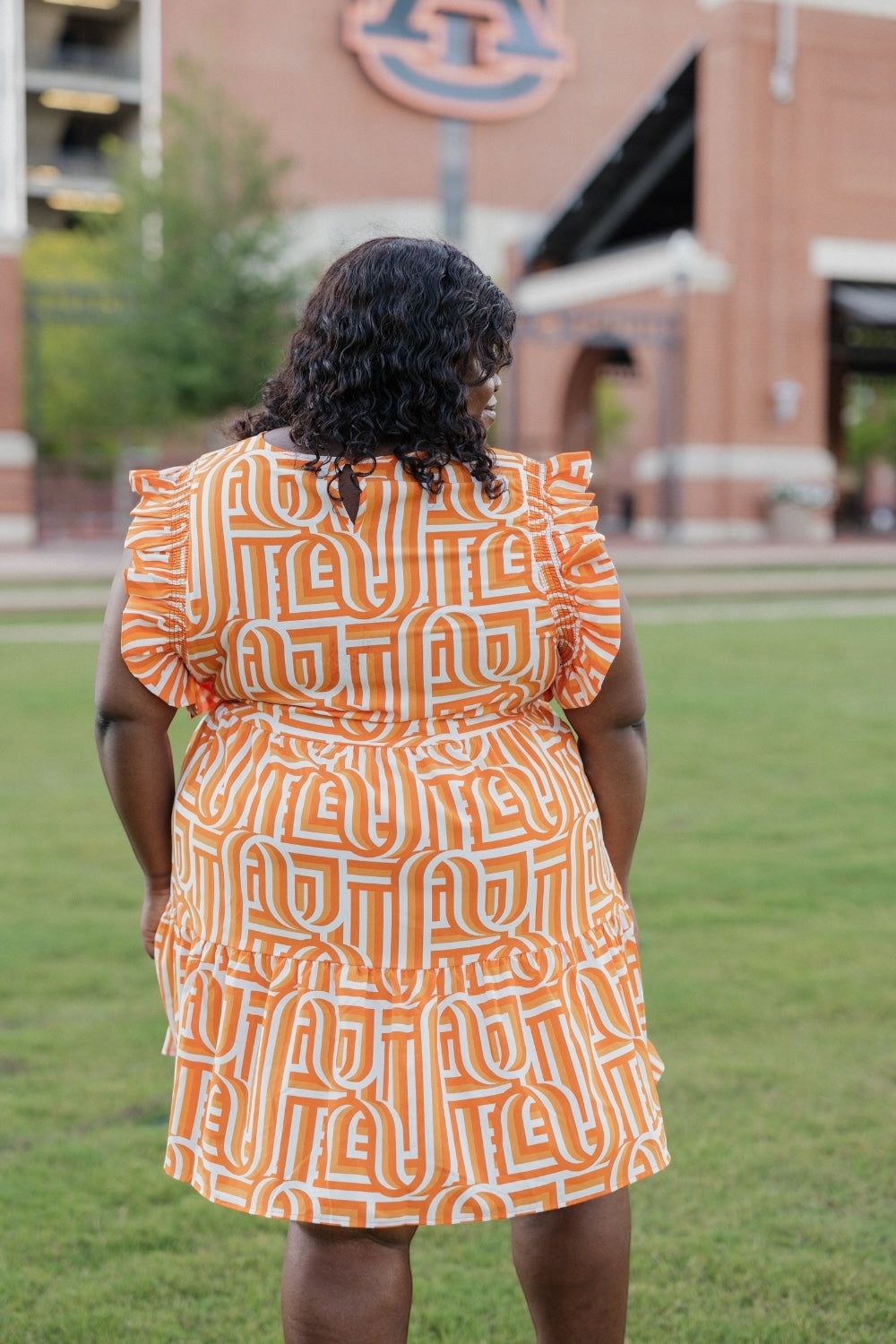 Everly Touchdown Orange Dress (XS-XXL)