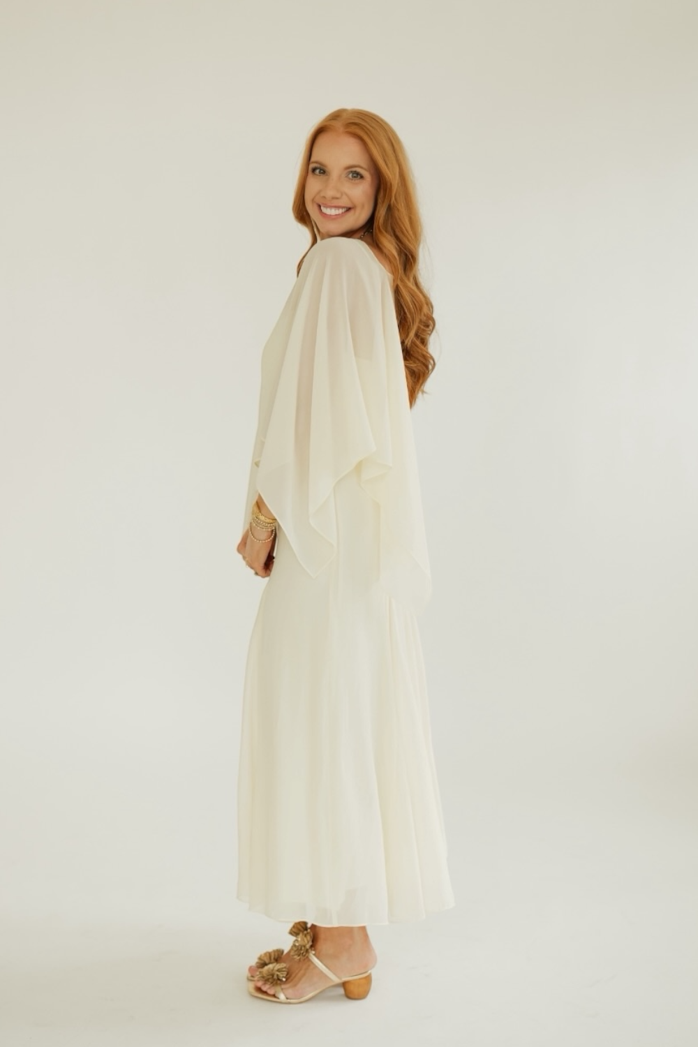 Sable Yellow Scarf Midi Dress