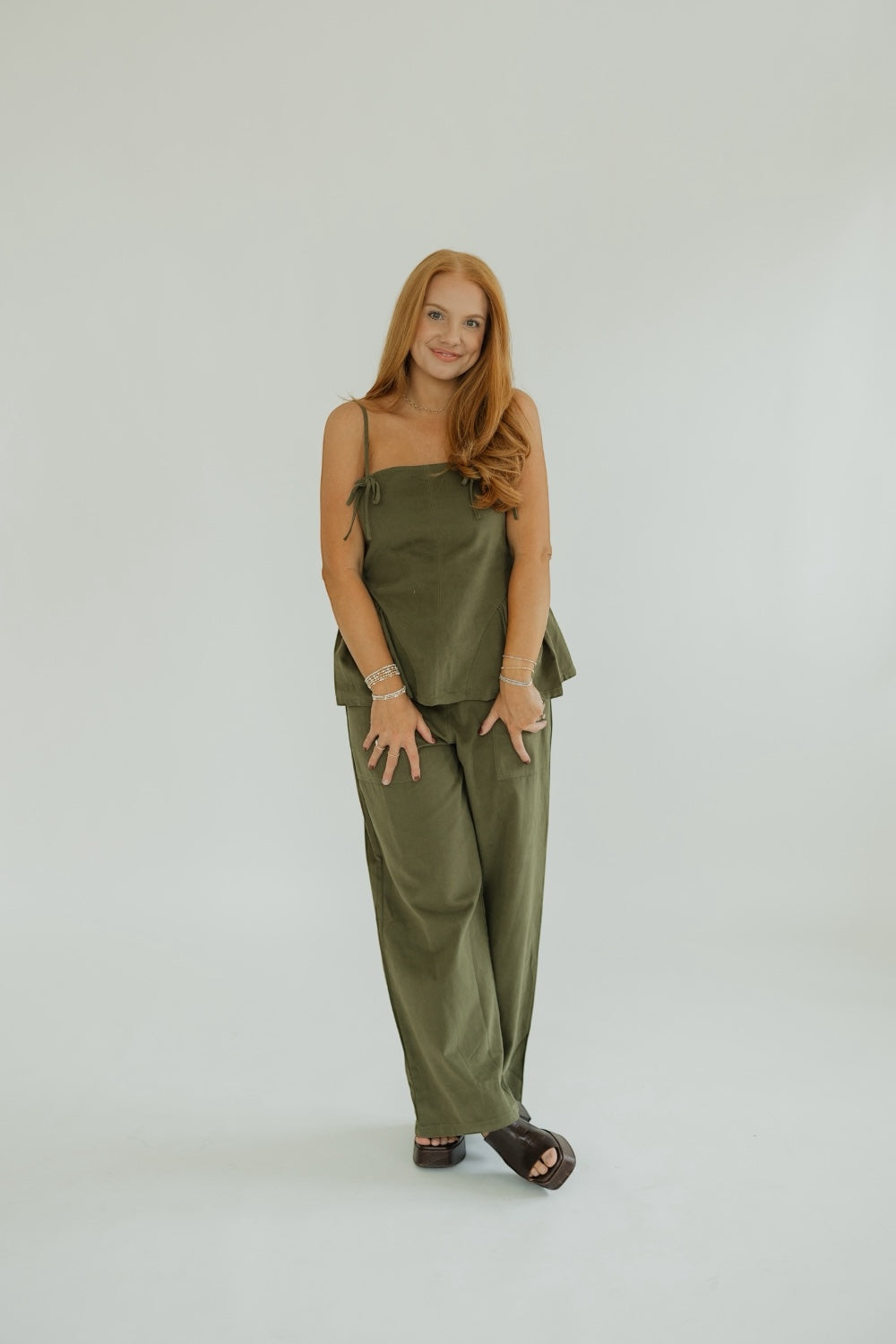 Penny Olive Twill Utility Pant