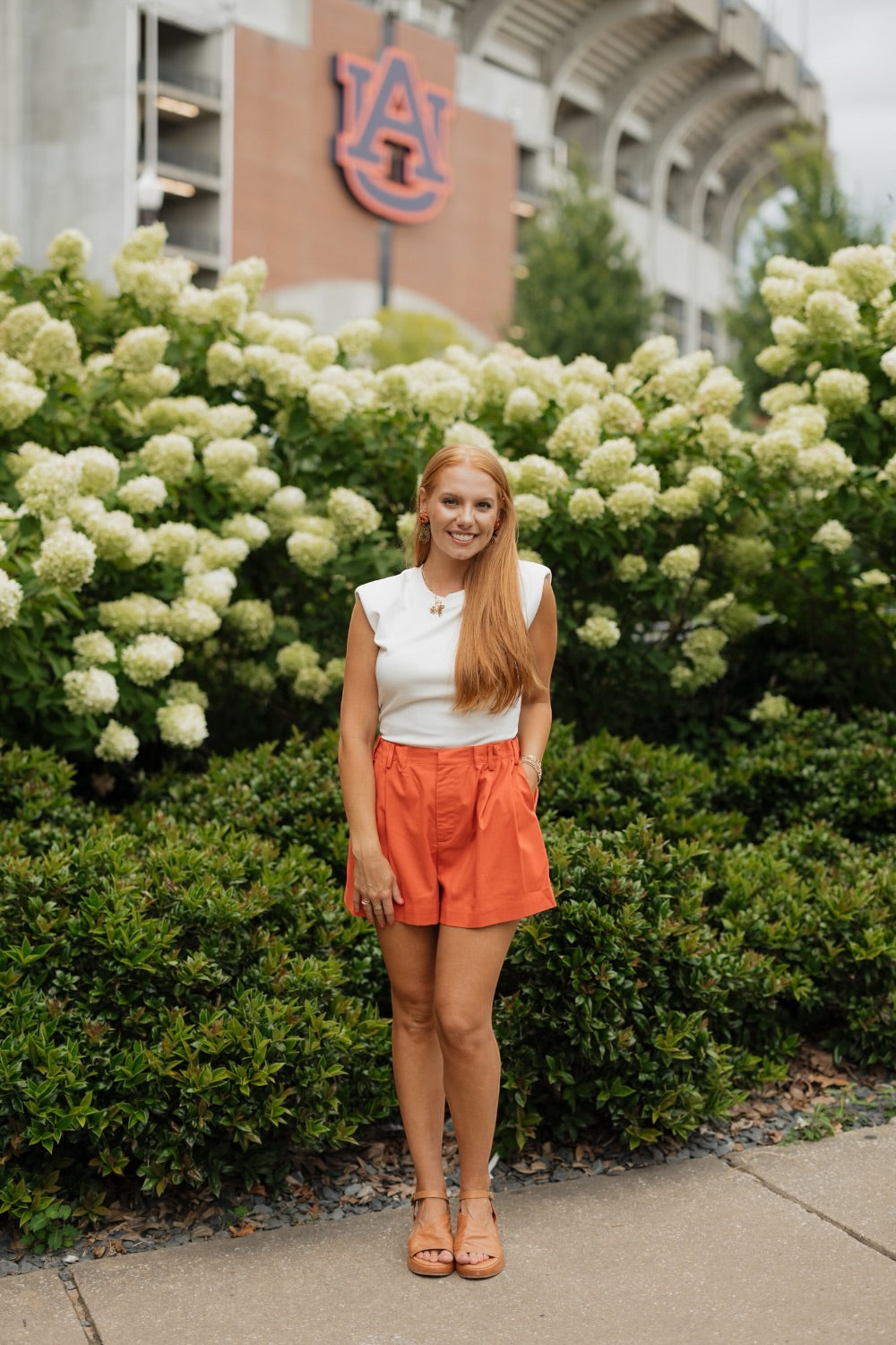 Collins White Sleeveless Tee