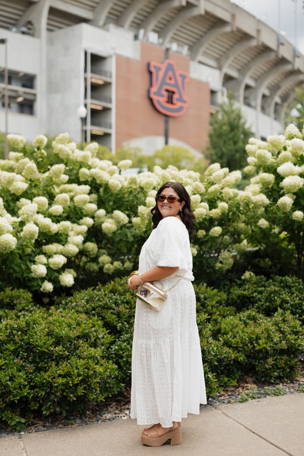 Aerin Solaria Blanc Elastic Waist Midi Skirt (S-3XL)