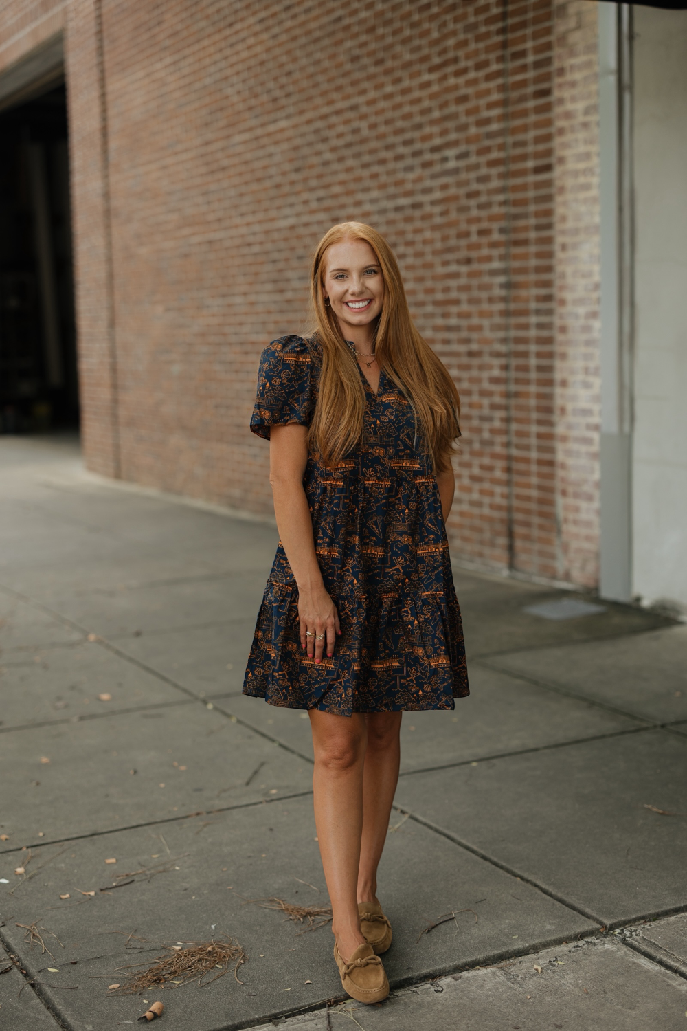 Ivy Mini Team Toile Auburn Dress (XS-2XL)