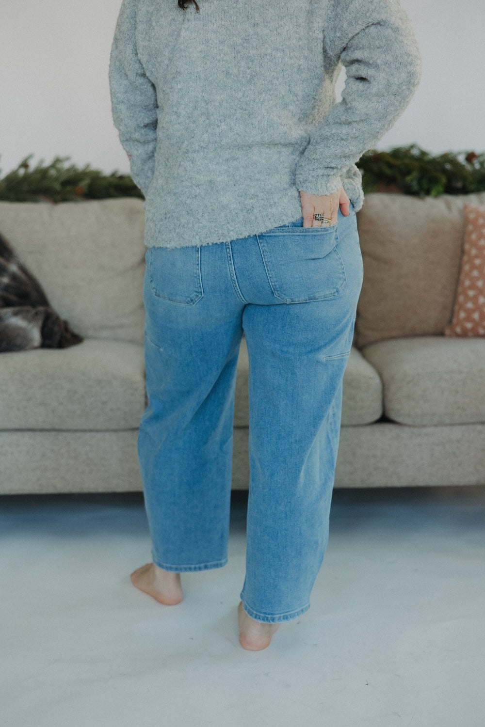 Accomplishments Super High Rise Barrel Jean by Vervet