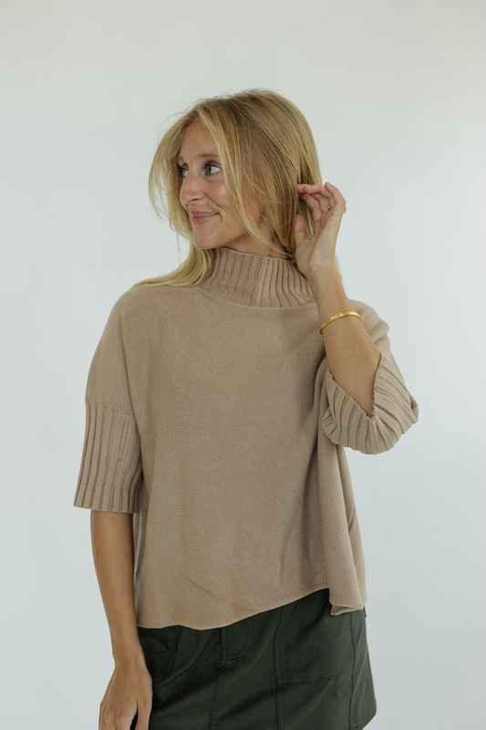 The Maple Turtleneck Sweater in Mocha