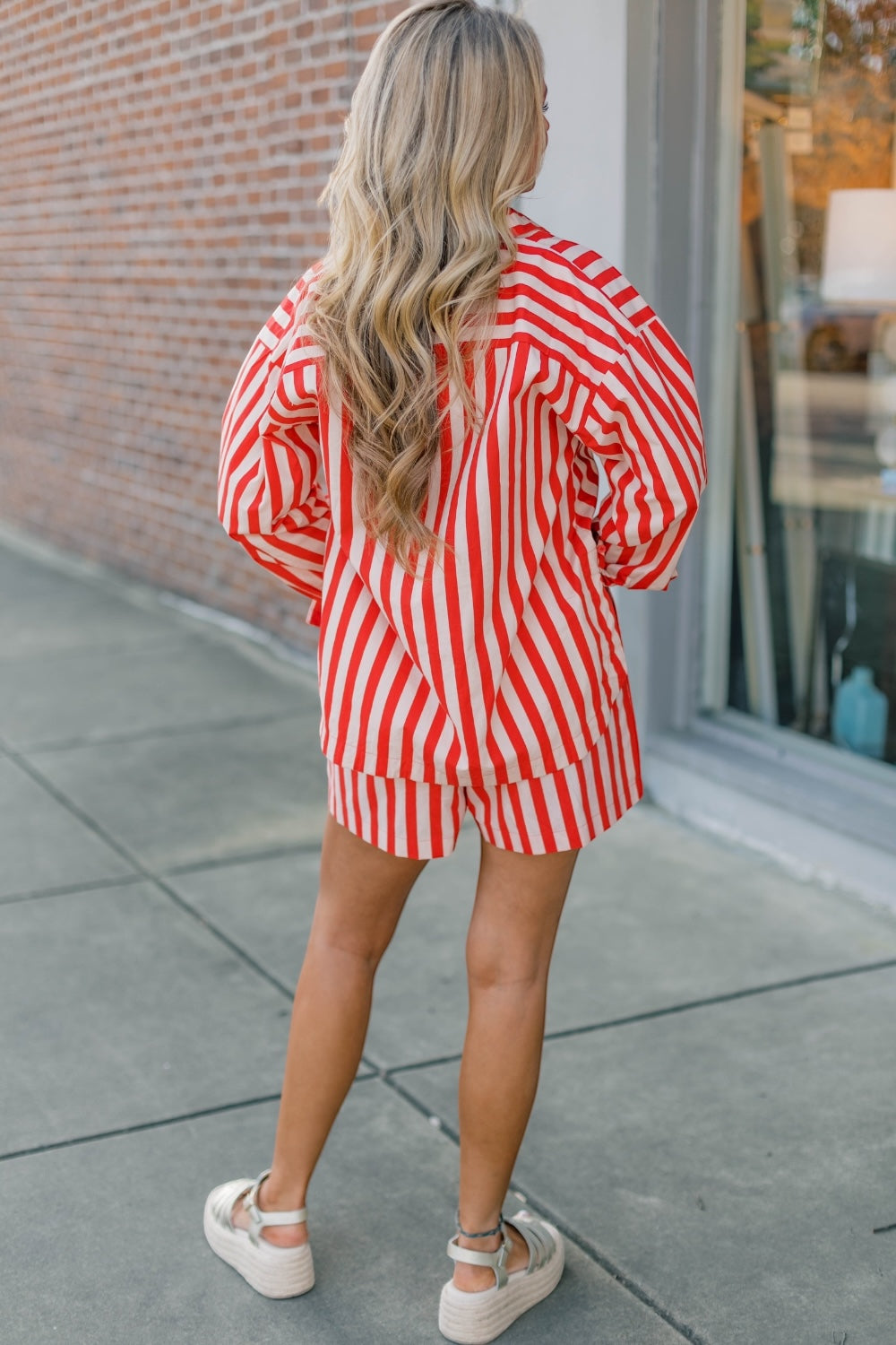 Red Cabana Stripes Button Down