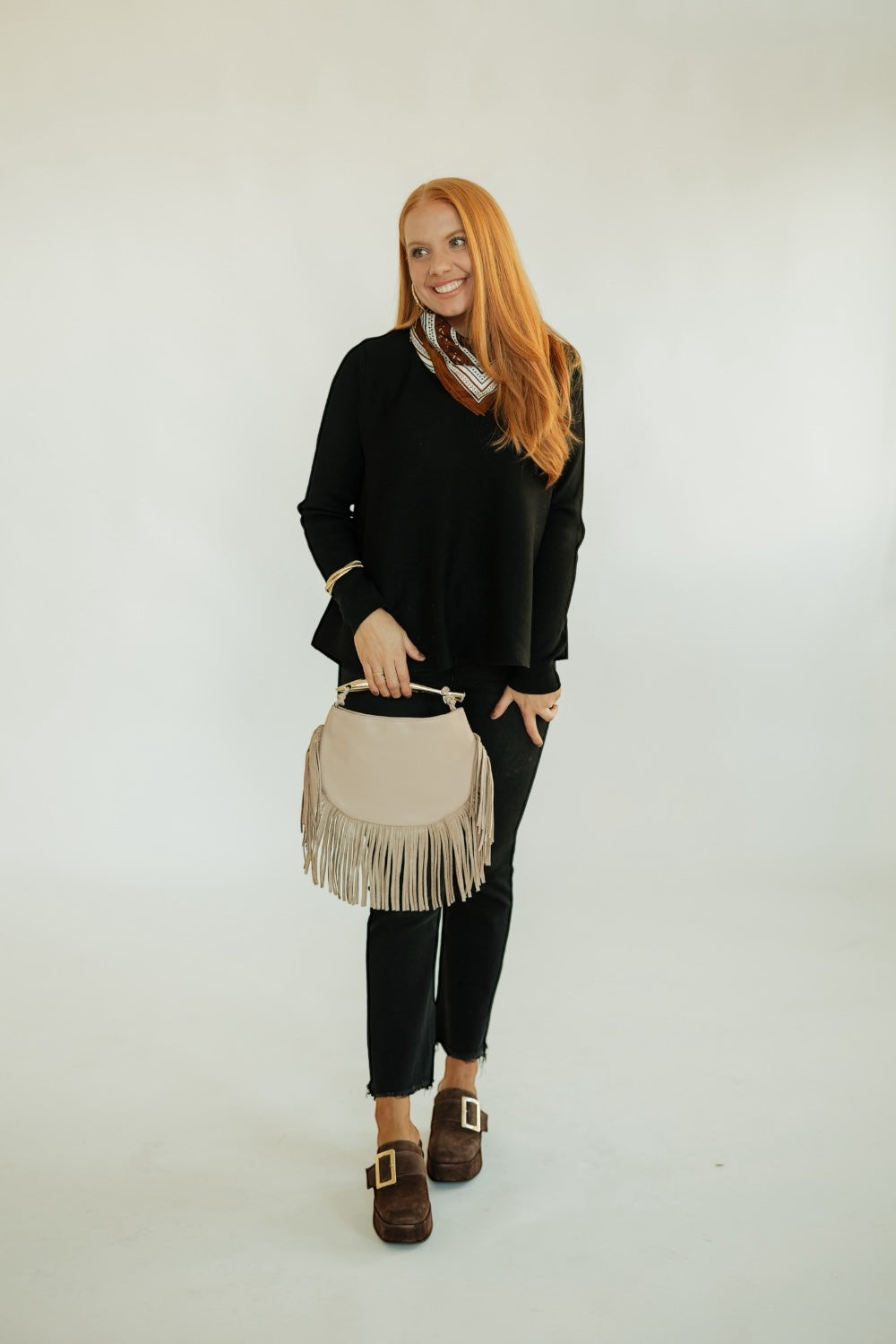 Black Flared Knit Sweater (S-XL)