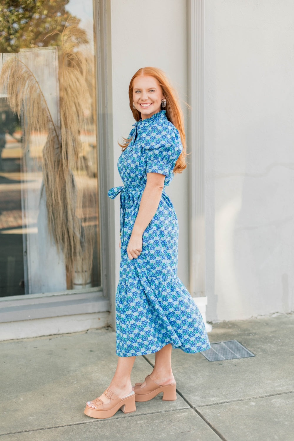 Driftwood Floral Button Down Midi Dress (XS-3XL)