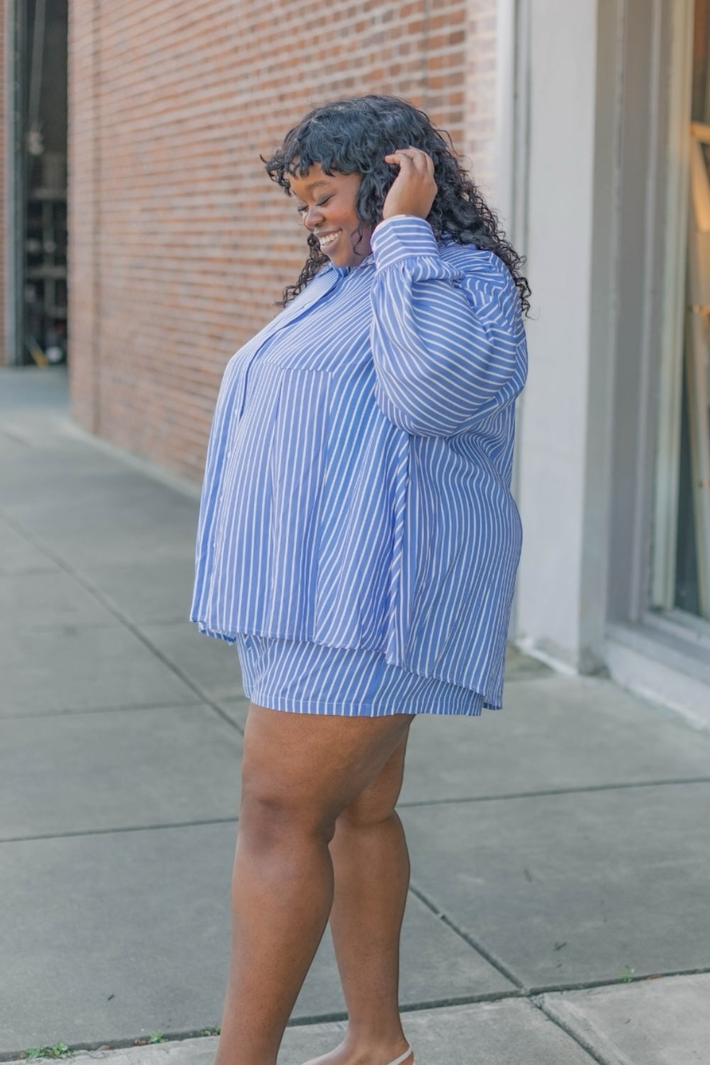 Elise Striped Drawstring Shorts (XS-3XL)