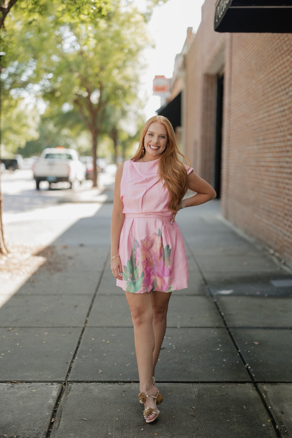 Kate Bold Flower Print Mini Dress