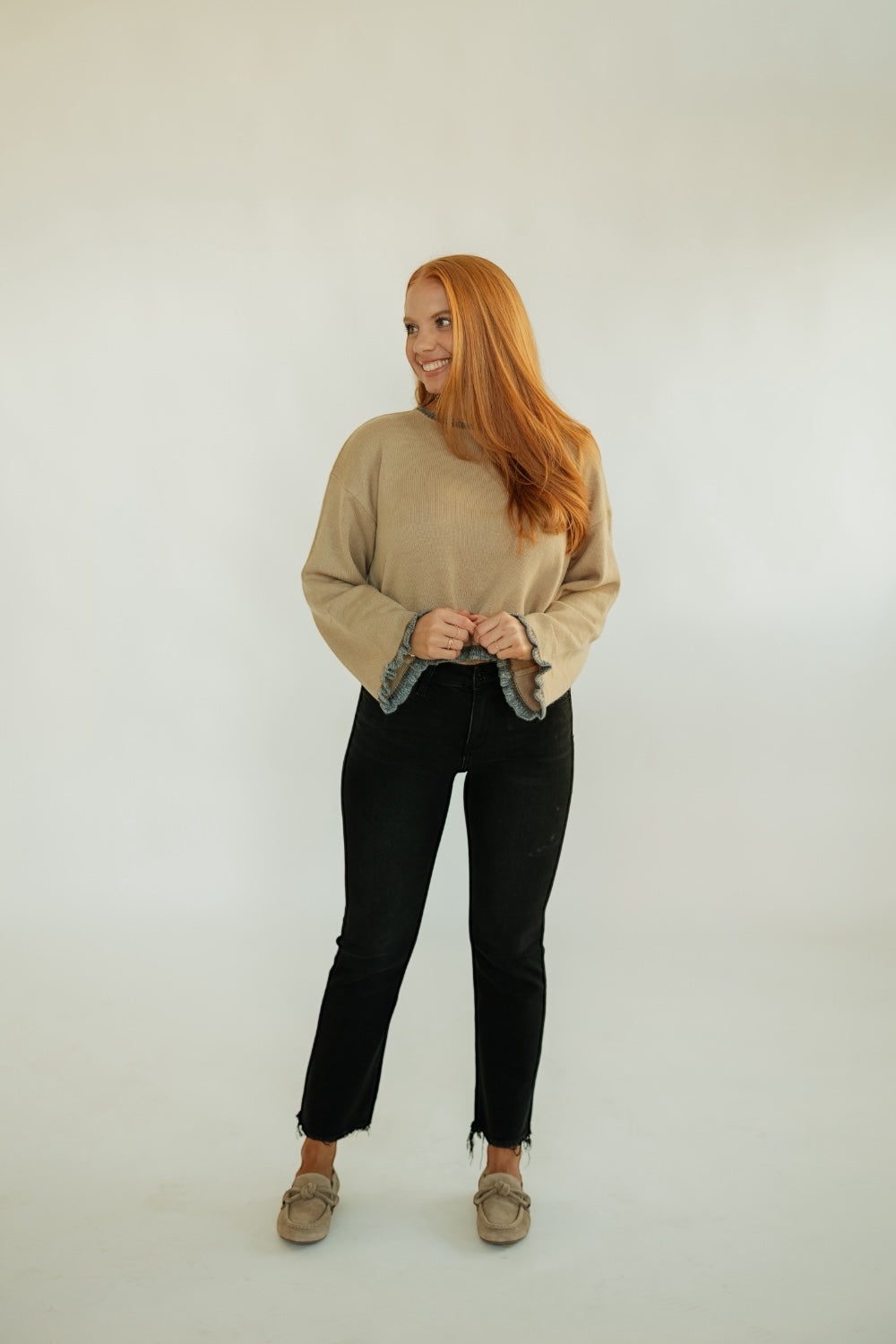 Wanda Ruffle Hem Sweater