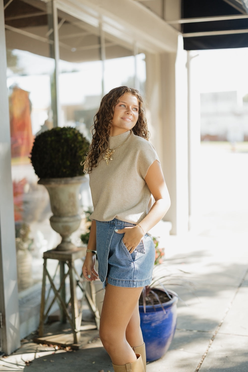 Scottie Denim Wrap Skort (XS-XL)